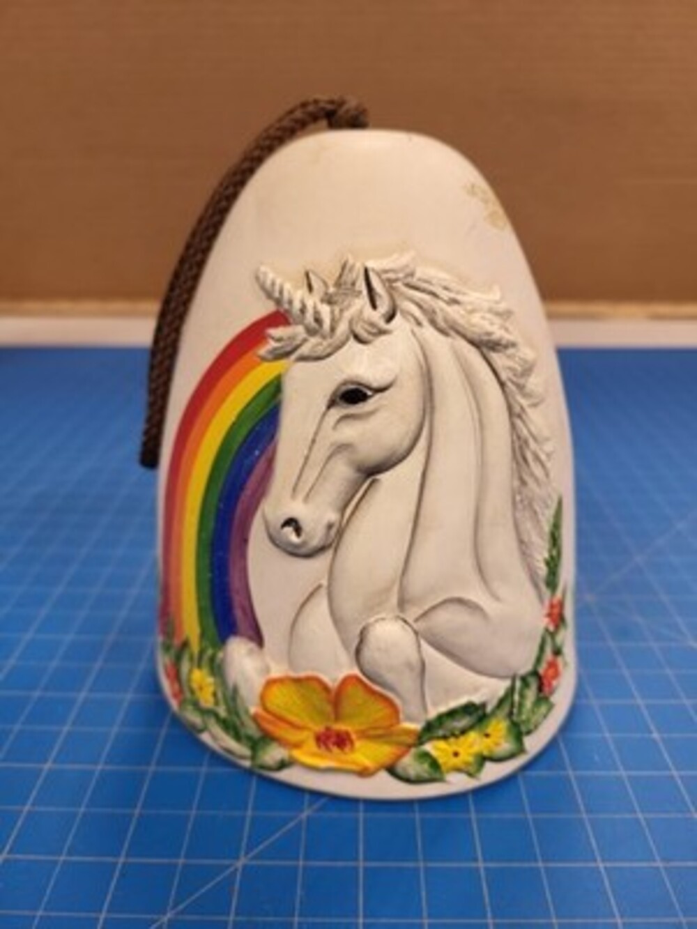 Sandstone Creations Unicorn Rainbow Bell Sunrise Sunset Music Box Decor 6"